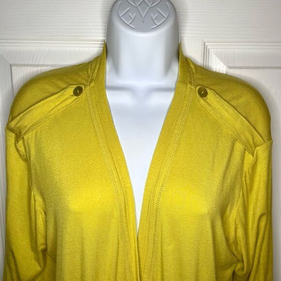 Des Rey South Africa Long Sleeve Knit Cardigan Chartreuse Yellow 38 (U.S. 10) - Picture 4 of 9